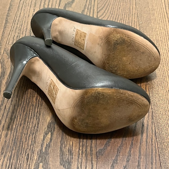 Aldo Black Pump Round Toe Stilletto - Picture 8 of 11